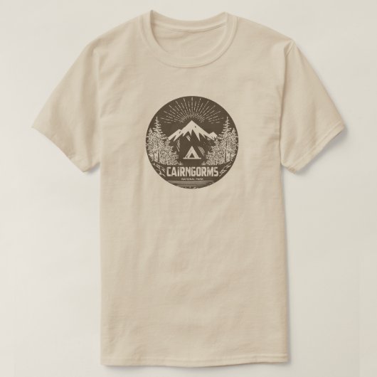 ケアンゴームズ国立公園 スコットランド Tシャツ (デザイン正面)
