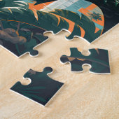 ケアンズオーストラリアトラベルアートヴィンテージ ジグソーパズル (側面)