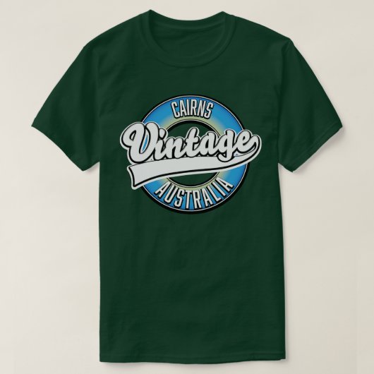 ケアンズオーストラリアヴィンテージスタイル Tシャツ (デザイン正面)