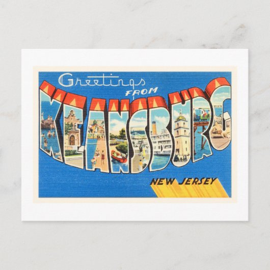 ケアンズバーグニュージャージーNJヴィンテージ旅行はがき – ポストカード (正面)