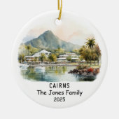 ケアンズパーソナライズされたオーナメント（オーストラリア） セラミックオーナメント (正面)