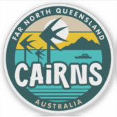 ケアンズファーノースQueenslandオーストラリアのステッカー シール (正面)
