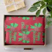 ケアンテリアクリスマスドッグ&バウ赤 薄葉紙 (ギフト)