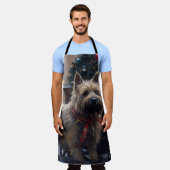 ケアンテリアクリスマスフェスティバルシーズン エプロン (着用した状態)