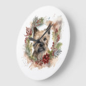 ケアンテリアクリスマスリースフェスティバルカップ ラージ壁時計 (傾斜)
