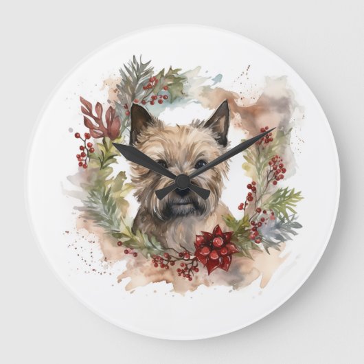 ケアンテリアクリスマスリースフェスティバルカップ ラージ壁時計 (正面)