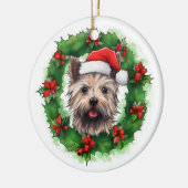 ケアンテリアクリスマスリース セラミックオーナメント (左)