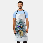 ケアンテリアクリスマス エプロン (着用した状態)