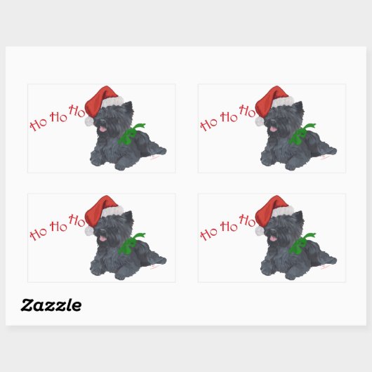 ケアンテリアクリスマス 長方形シール (シート)