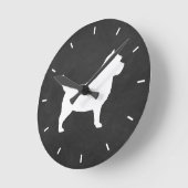 ケアンテリアシルエット ラウンド壁時計 (傾斜)