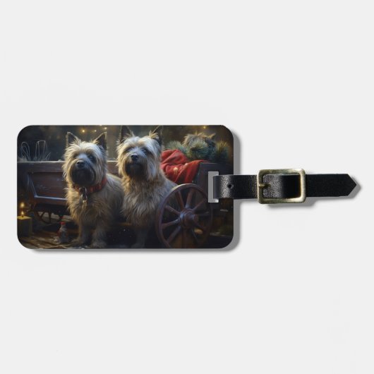 ケアンテリアスノウィースリークリスマスデコール ラゲッジタグ (正面横)