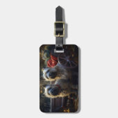 ケアンテリアスノウィースリークリスマスデコール ラゲッジタグ (正面縦)