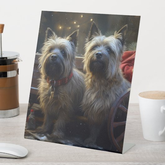 ケアンテリアスノウィースリークリスマスデコール 台座サイン (インサイチュ)