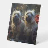 ケアンテリアスノウィースリークリスマスデコール 台座サイン (正面)