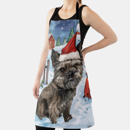 ケアンテリアドッグウィンターワンダーランドクリスマスジョイ エプロン (インサイチュ)