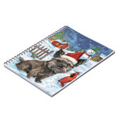 ケアンテリアドッグウィンターワンダーランドクリスマスジョイ ノートブック (左側)