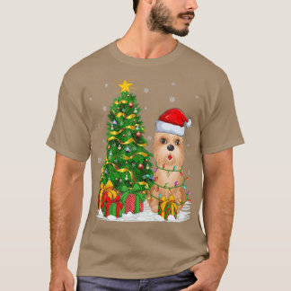 ケアンテリアドッグクリスマスツリーサンタケアンテリアーCh Tシャツ