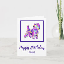 ケアンテリアドッグシルエットかわいいPPY&B誕生日