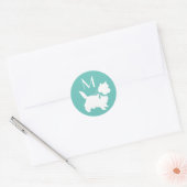 ケアンテリアドッグパピー ラウンドシール (封筒)