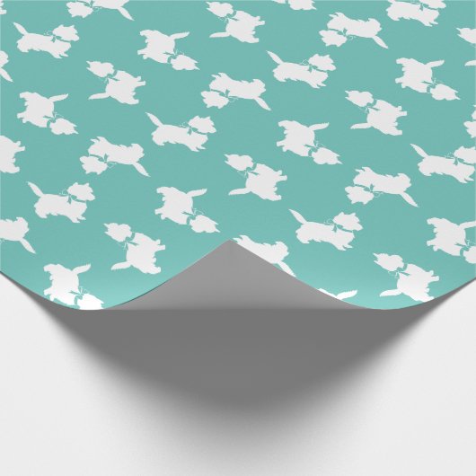 ケアンテリアドッグパピー ラッピングペーパー (角)