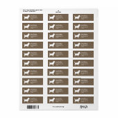 ケアンテリアドッグブリードシルエット差出人住所 ラベル (フルシート)