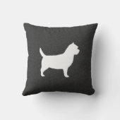 ケアンテリアドッグブリードシルエット装飾品 クッション (裏面)