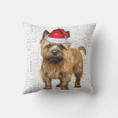 ケアンテリアドッグラバークリスマスホリデー クッション (裏面)