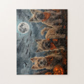 ケアンテリアハロウィン不気味 ジグソーパズル (縦)