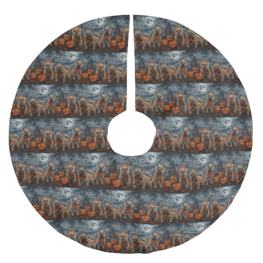 ケアンテリアハロウィン不気味 ブラッシュドポリエステルツリースカート (正面)