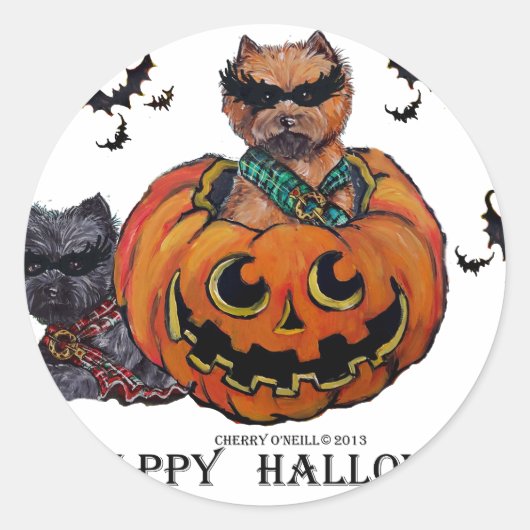 ケアンテリアハロウィーン ラウンドシール (正面)