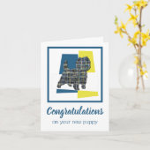 ケアンテリアパピーおめでとうグリーティングカード カード (黄色い花)