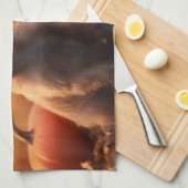 ケアンテリアパピーオータムデライトカボチャ キッチンタオル (四つ折り)