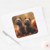 ケアンテリアパピーオータムデライトカボチャ スクエアシール (封筒)