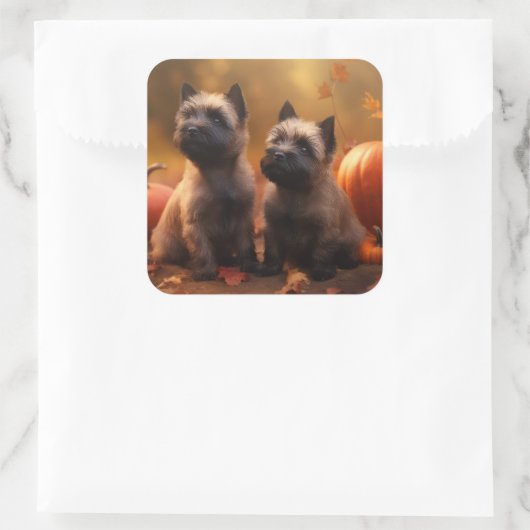 ケアンテリアパピーオータムデライトカボチャ スクエアシール (バッグ)