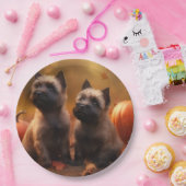 ケアンテリアパピーオータムデライトカボチャ ペーパープレート (パーティー)