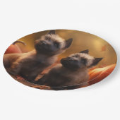 ケアンテリアパピーオータムデライトカボチャ ペーパープレート (アングル)