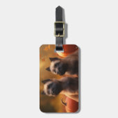 ケアンテリアパピーオータムデライトカボチャ ラゲッジタグ (正面縦)