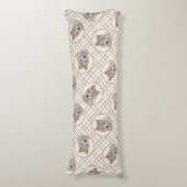 ケアンテリアパピー絵を描ズかわいいオリジナルドッグアート ボディピロー (正面縦)