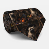 ケアンテリアパンプキンズハロウィーン怖い ネクタイ (ロール)