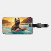 ケアンテリアビーチサーフィン絵画ズ ラゲッジタグ (裏面横)