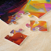 ケアンテリアブラックドッグアクリルプリントドッグ恋人 ジグソーパズル (側面)