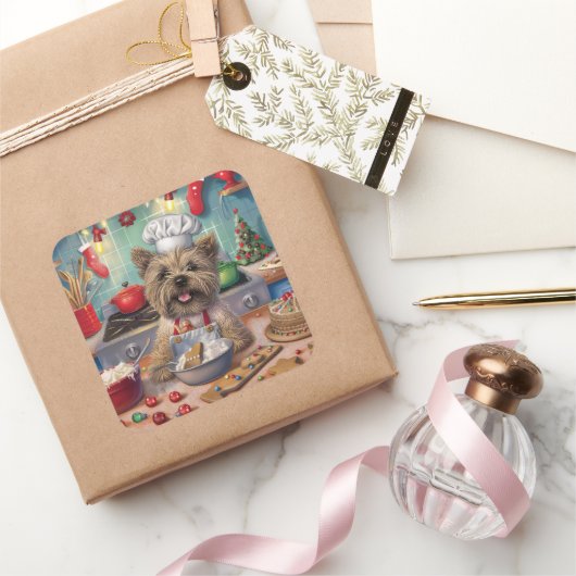 ケアンテリアホリデーベーキング:フェスティバルクリスマス スクエアシール (ギフト)