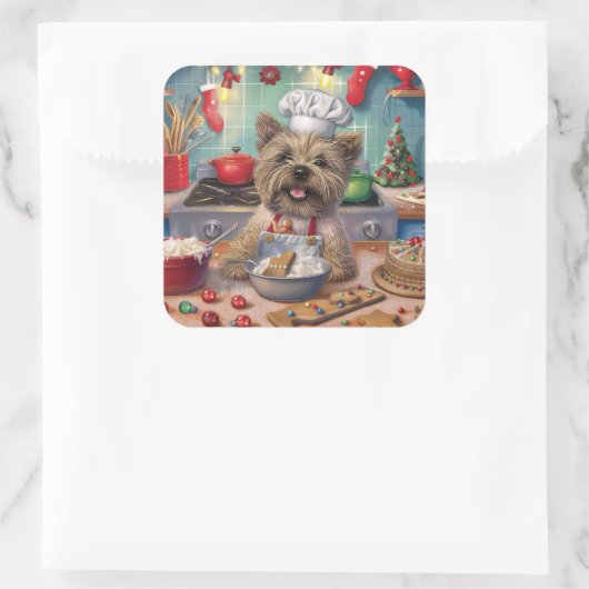 ケアンテリアホリデーベーキング:フェスティバルクリスマス スクエアシール (バッグ)