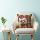 ケアンテリアレッドグリーンプレイドクリスマスホリデー クッション (椅子)