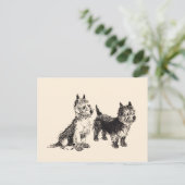 ケアンテリアヴィンテージペン&インク ポストカード (スタンド正面)