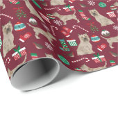 ケアンテリアードックリスムホリデー ラッピングペーパー (ロールコーナー)