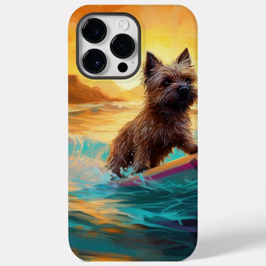 ケアンテリア ビーチ サーフィン 絵画 Case-Mate iPhoneケース (裏面)