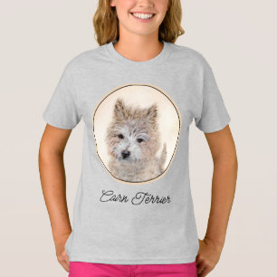 ケアン絵画テリアパピーの – Dog Art T- Tシャツ