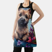 ケアン・テリアがパドルに乗る：風光明媚な冒険 エプロン (インサイチュ)