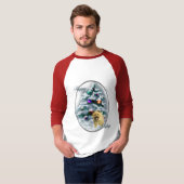 ケアン・テリアのクリスマスプレゼント Tシャツ (正面フル)